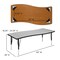 Flash Furniture Oval 60 W, 86 L, 25.25 H, Chrome, Laminate, Particleboard, Steel, Grey XU-GRP-A3060CON-60-GY-T-P-GG - alternate 6
